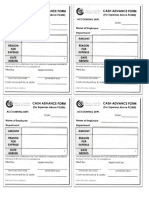 Cash Advance Form