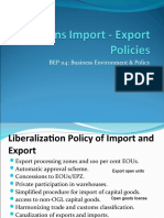 Indians Import - Export Policies