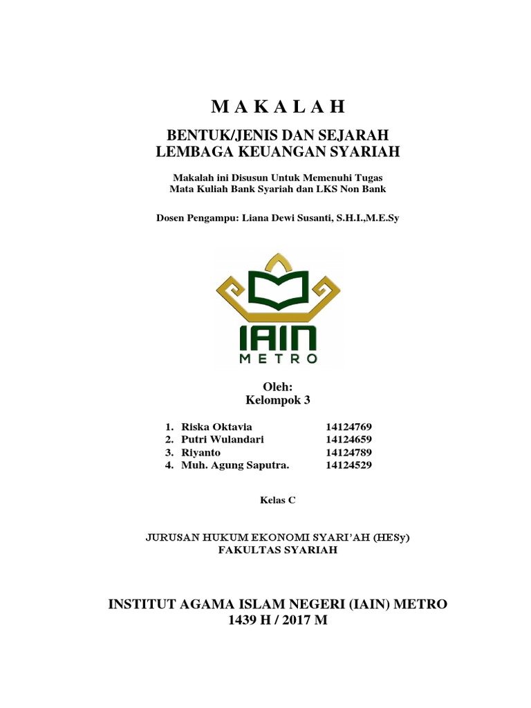 Makalah Lembaga Keuangan Syariah Non Bank