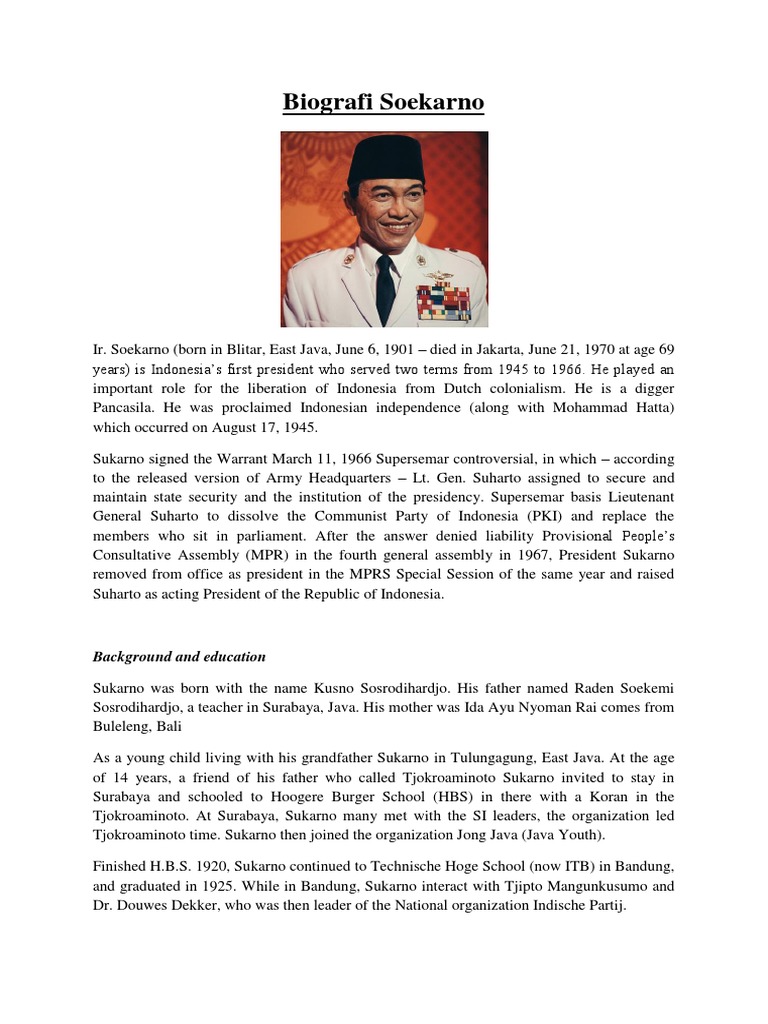 Biografi Soekarno