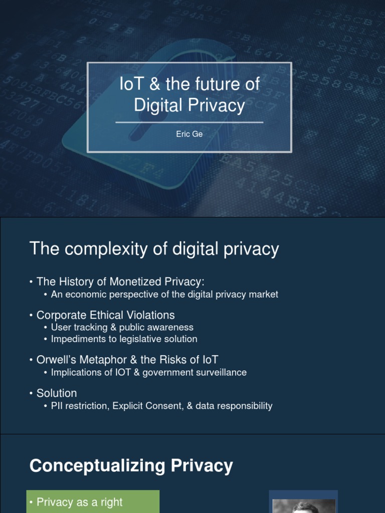 Digital Privacy PPT Draft PDF Privacy Of Things
