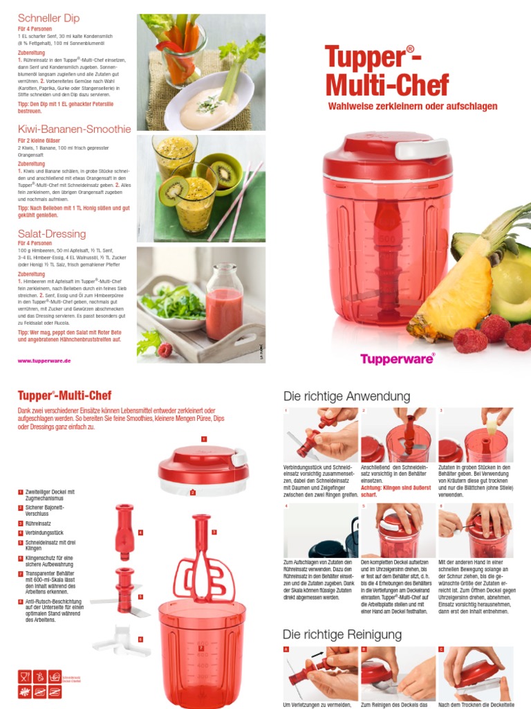 D 169 Tupper®-Multi-Chef Rezeptideen PDF