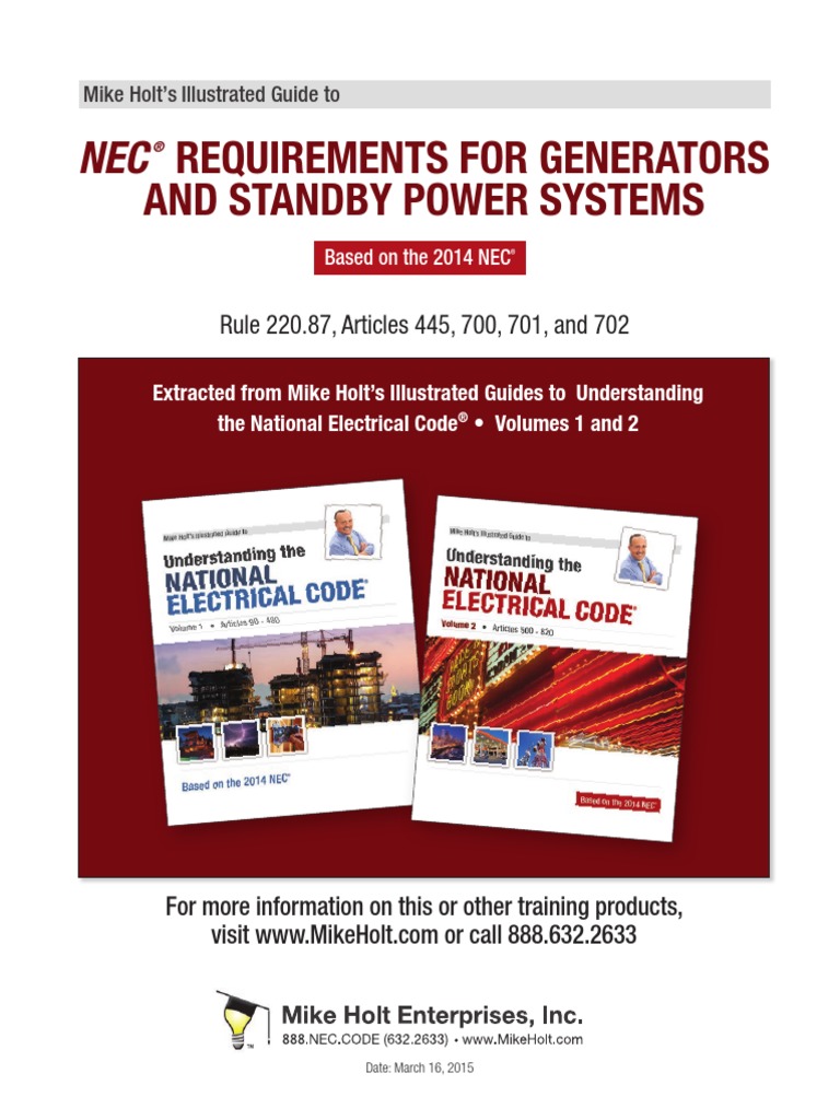 Generators and Standby Power Systems 2014NEC PDF | PDF | Electrical ...