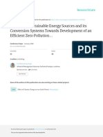 A Study On Sustainable Energy Sources and Its Conversion Systems Towards Development of An Efficient Zero Pollution..