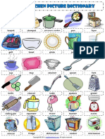 Kitchen Utensils Esl Picture Dictionary Worksheet