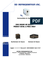 2000 Indoor Air Quality Product Detail & Price Sheet: Electronic/Media Air Cleaner