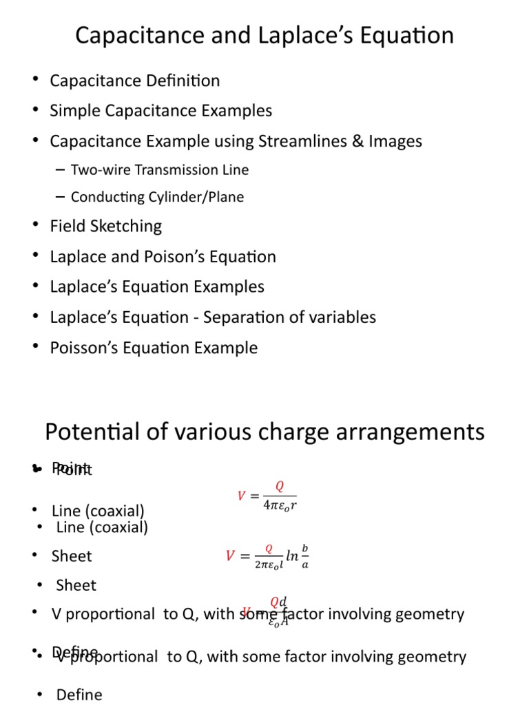 Engr302 Lecture 6 Capacitance and Laplace's Equation PDF PN