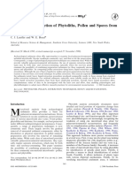 Simultaneous Extraction of Phytoliths Pollen and Spores From Sediments 