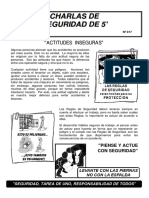 ACTITUDES INSEGURAS Charla de Seguridad PDF
