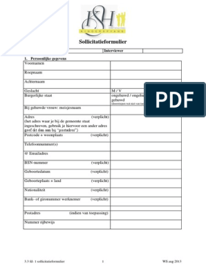 3 3 Fd 1 Sollicitatieformulier Pdf