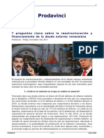 7 Preguntas Clave Sobre La Reestructuracion y Financiamiento de La Deuda Externa Venezolana