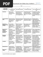 dispositional essay rubric portfolio ii