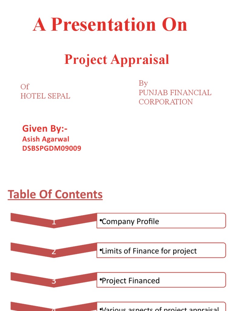 A Presentation On: Project Appraisal | PDF