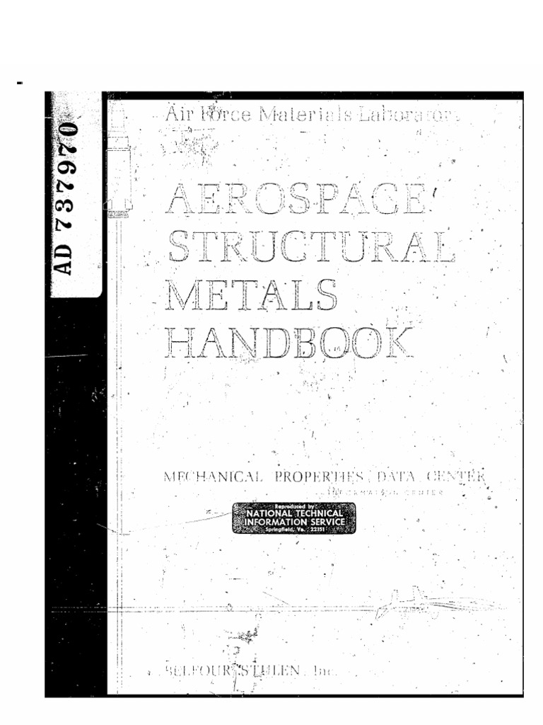 Aerospace Structural Metals Handbook, Volume 1 PDF Constructeurs