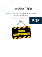 Your Site Title: Thank You For Visiting Our Site, But We Currently Under Construction