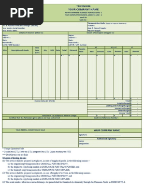 GST Invoice Format