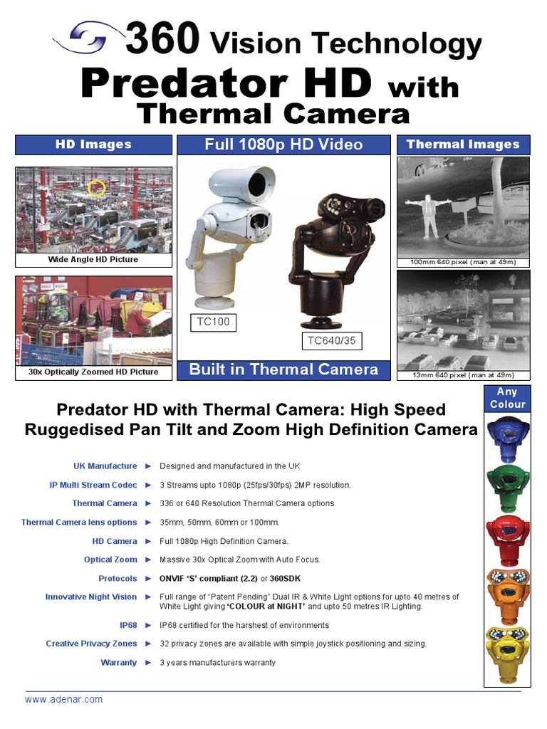 Advanced UK-Made Thermal & HD Camera | PDF | Pixel | Zoom Lens