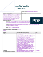 Maed Lesson Plan