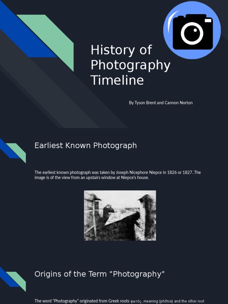 History of Photography Timeline PDF Photograph Vision