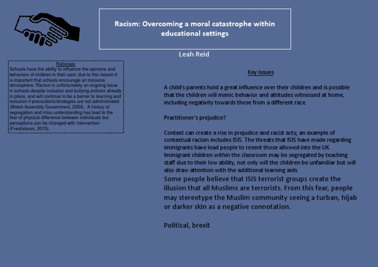 Combating Racism in Education Settings | PDF | Racism | Discrimination ...