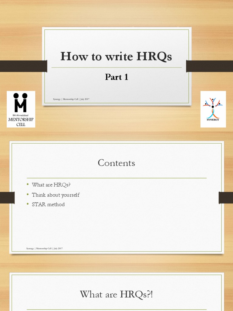 Understanding HRQs and Their Importance | PDF | Mentorship | Neuroscience