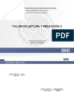 Programa de Estudios Taller de Lectura y Redaccion Ii PDF