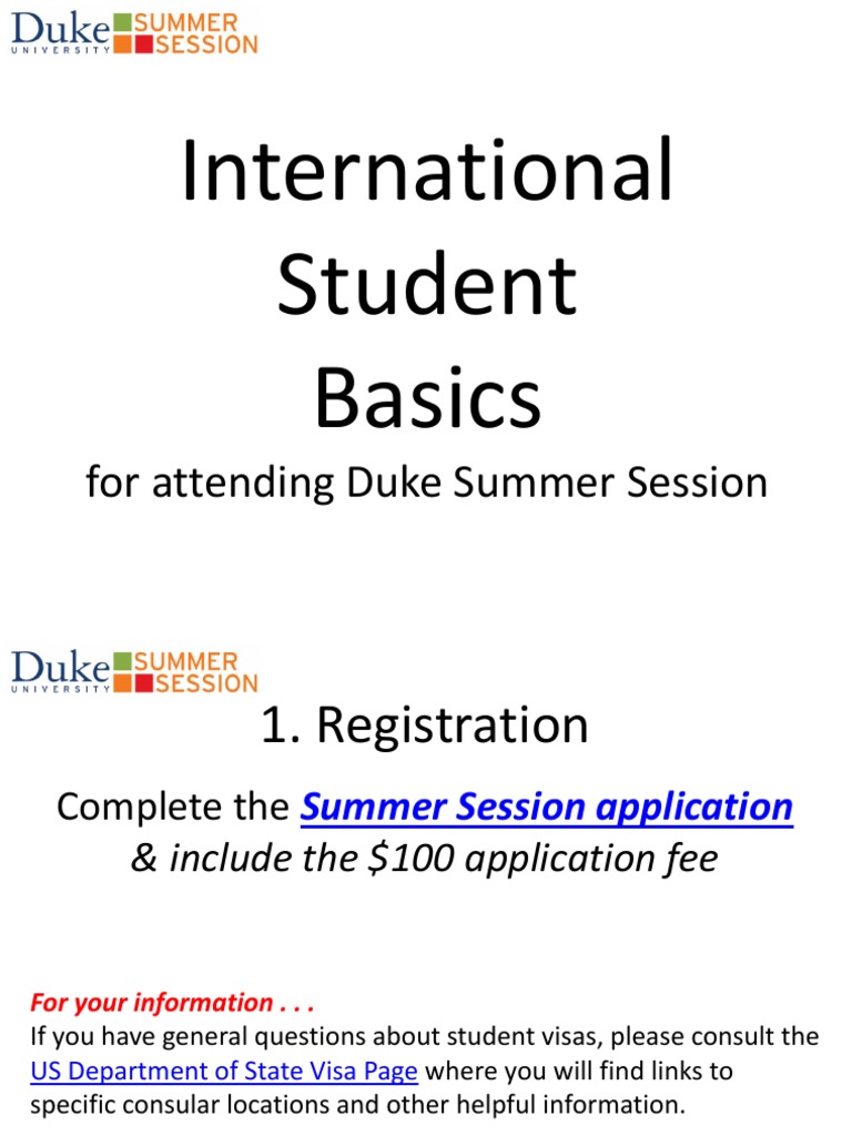 Duke Summer Session: International Guide | PDF | Test Of English As A ...