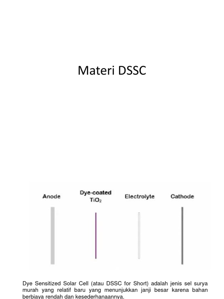 Materi DSSC | PDF | Sains & Matematika | Teknologi & Rekayasa
