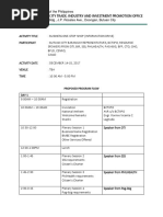 Butuan City Trade, Industry and Investment Promotion Office: Proposed Program Flow