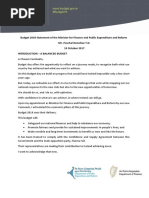 Budget 2018 Financial Statement