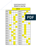 Multimedia Test - Answer Sheet: International Geography Olympiad 2015