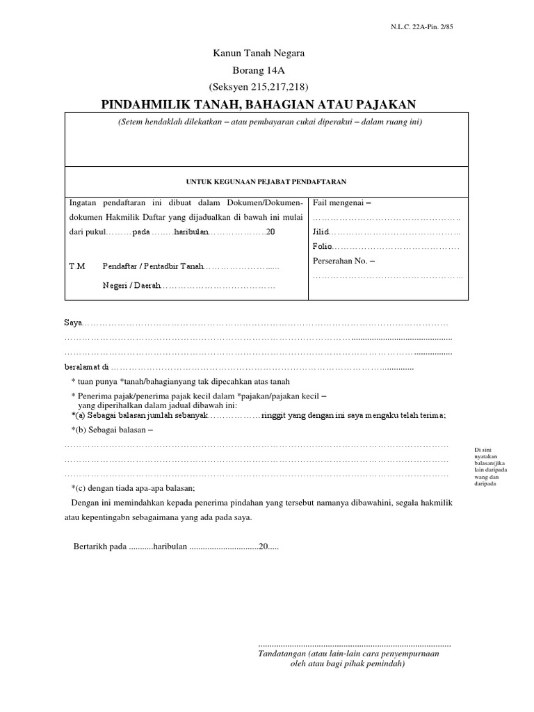 kanun tanah negara 2017