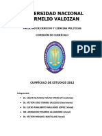 Plan Curricular 2012 - Derecho