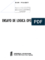 Ensayo de Logica Operatoria Jean Piaget