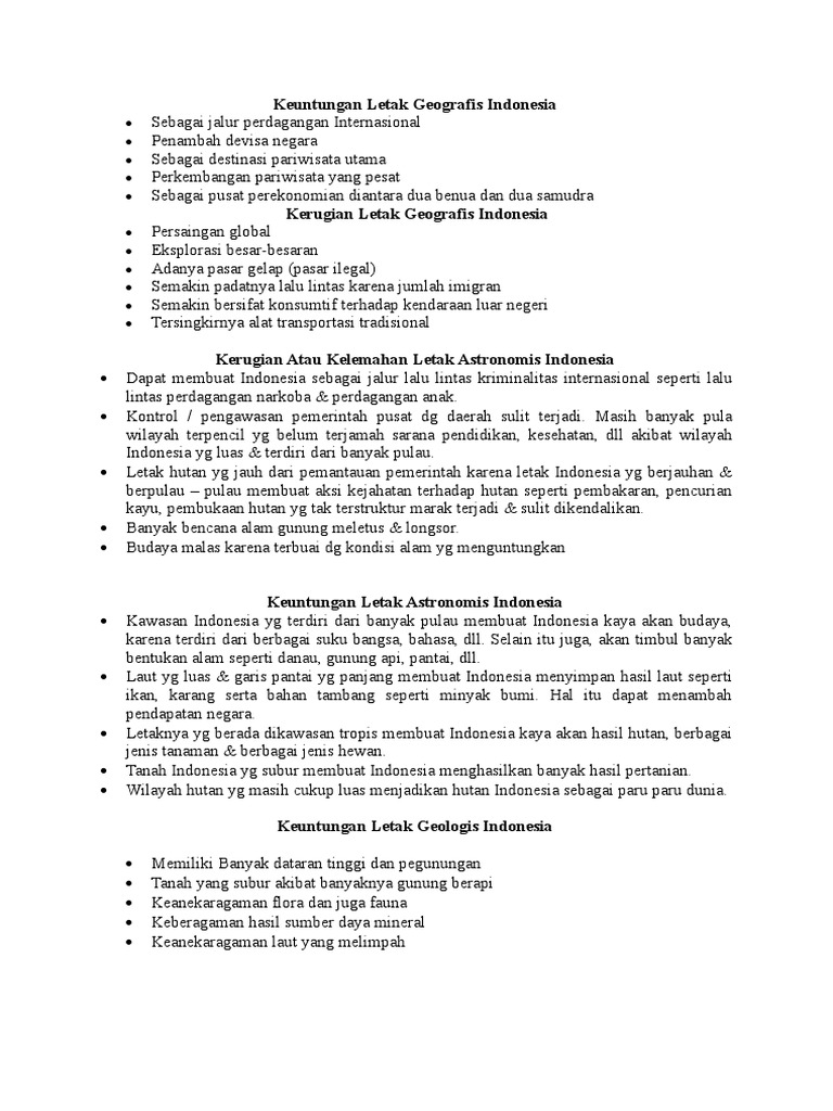 Keuntungan Letak Geografis Indonesia Pdf