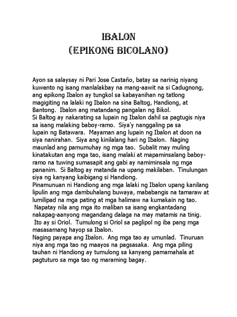 EPIKO NG IBALON PDF