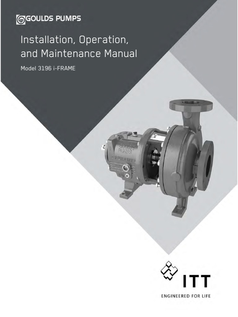 Centrifugal Pump Installation Operation Maintenance PDF Hazards Pump