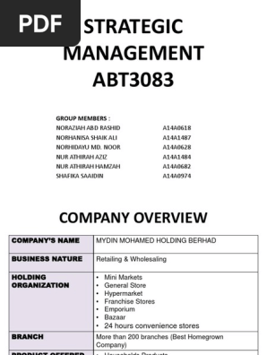 Slide Strategic  PDF  Retail  Strategic Management