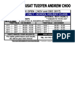 Darjah 3 (2018) - Nov & Dec'17 Timetable