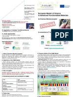 European Master of Science in Advanced Functionalized Materials