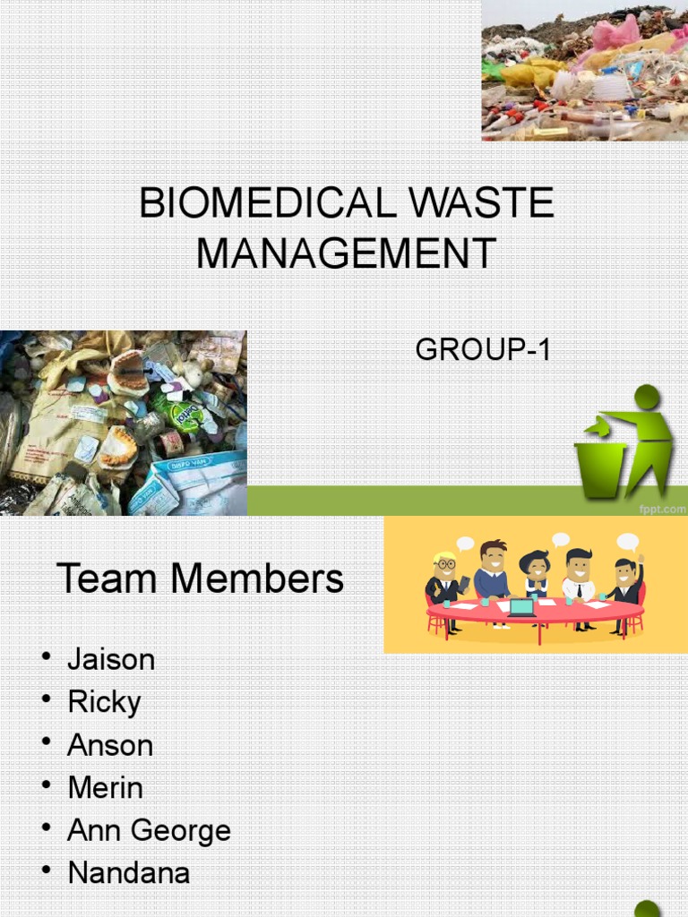 Biomedical Waste Management PDF Pollution Air Pollution