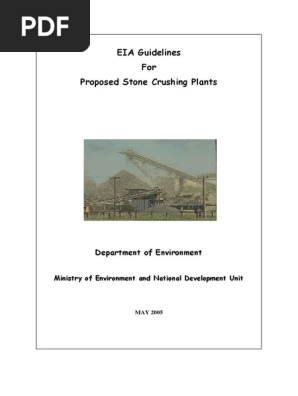 Proposal Stone Crusher Pdf Environmental Impact Assessment Waste Management