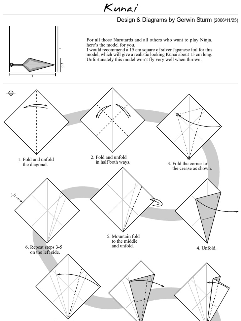Origami - Kunai | PDF | Japanese Art | Crafts
