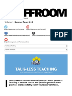 Staffroom Talk-Less Teaching