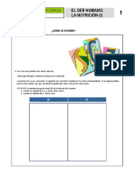 04 El Ser Humano La Nutricion I ALUMNADO PDF