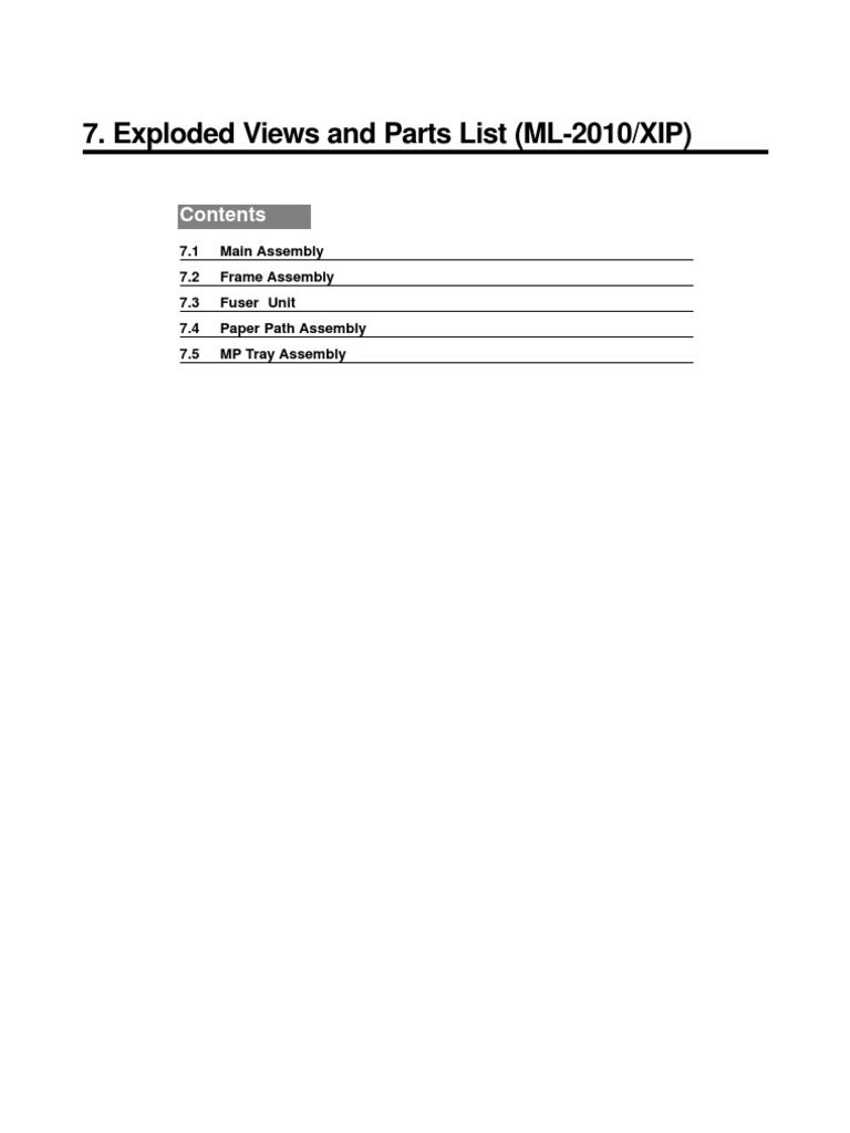 Exploded View & Part List | PDF