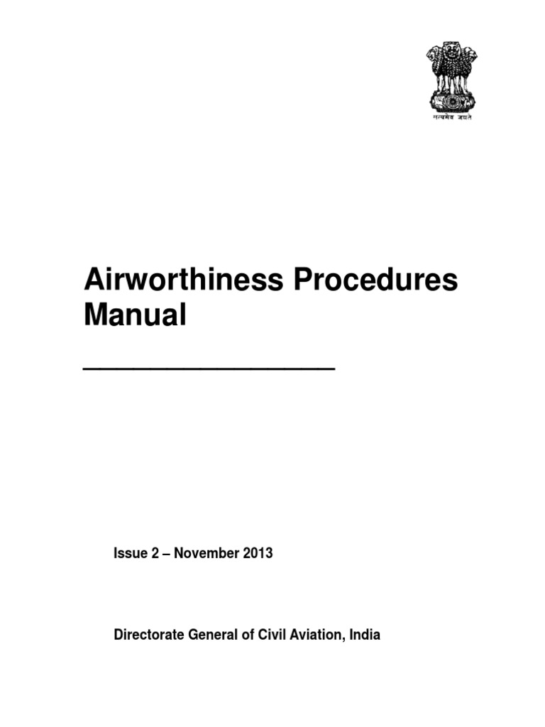 Airworthiness Procedures Manual Overview | PDF | Verification And ...