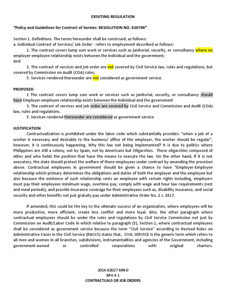 Contractual vs Job Order Employment | PDF | Employment | Business