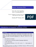 Pushdown Automata-PDA: Prof. (DR.) K.R. Chowdhary