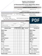 School Form 10 SF10 Learner's Permanent Academic Record For Elementary School